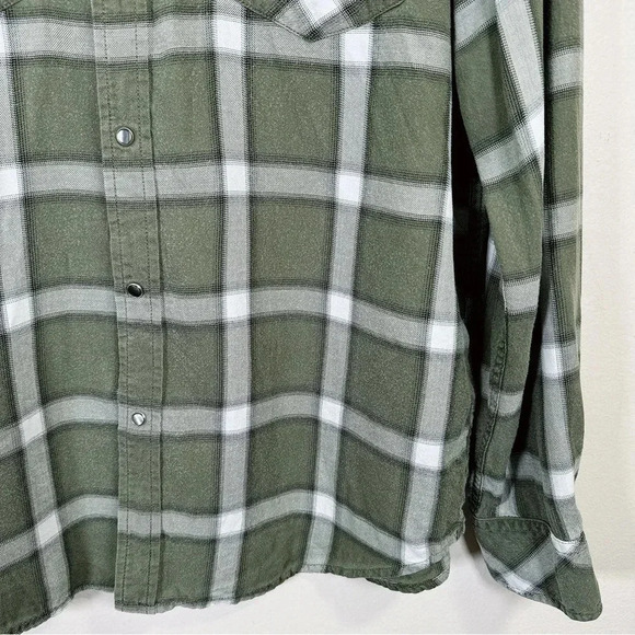 Diesel Checked Green Snap Button Shirt - Picture 6 of 16